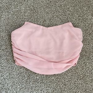 Blush Pink Strapless Cropped Corset Top. US 6. Never Worn. Fits Like Size 4